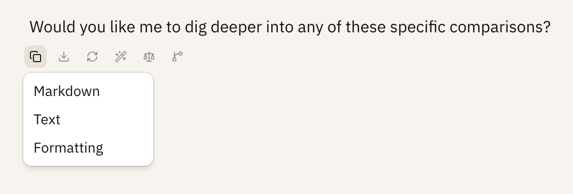 Copy chat response