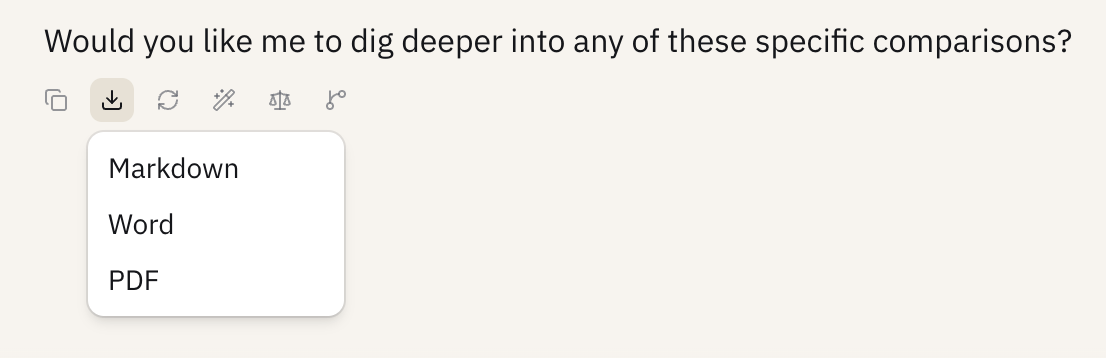 Download chat response